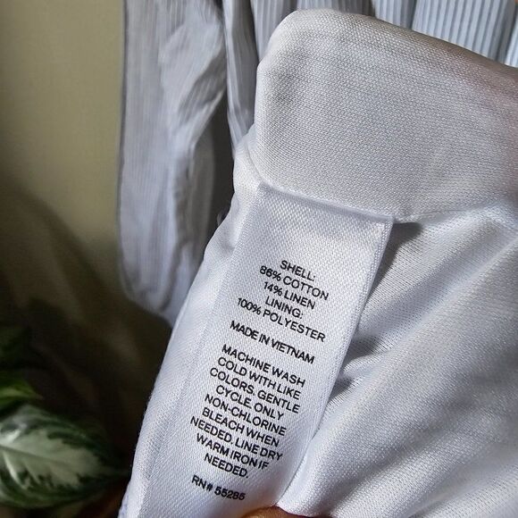 NWT EXPRESS PINSTRIPE BOATNECK SMOCKED/OFF SHOULDER BELTED SHORT DRESS SMALL - Picture 14 of 15